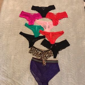 8 Victoria’s secret and 2 pink panties size XS